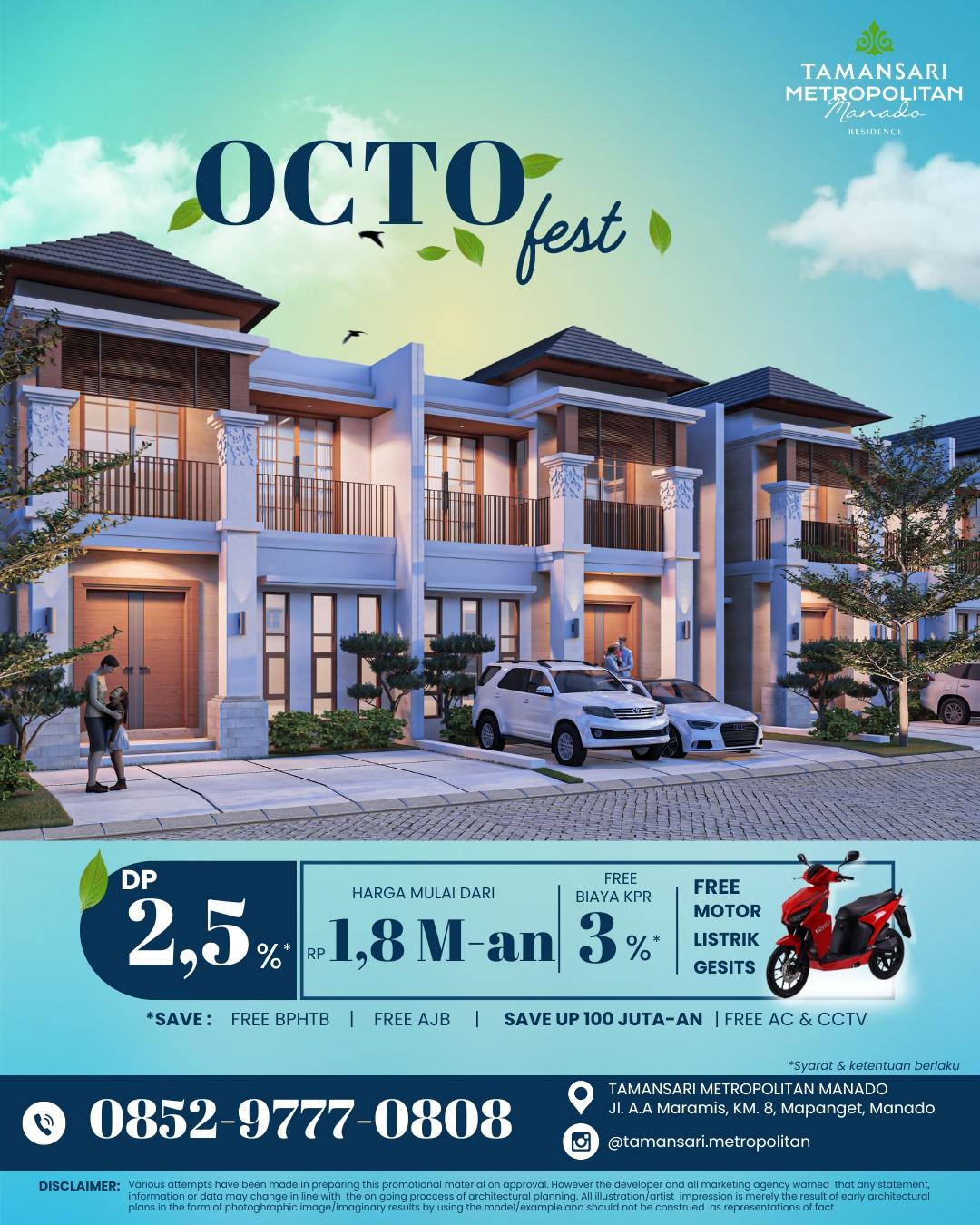 National Promo Landed House: Tamansari Metropolitan Manado III